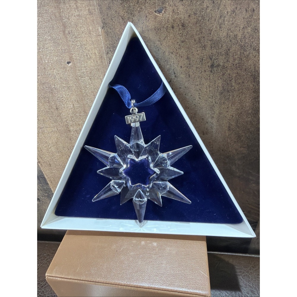 Swarovski Crystal 1997 Annual Edition Christmas Ornament Star Snowflake Vintage